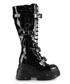 Ladies Anthony Wang Orange Cookies Hidden Heel Boots - Black