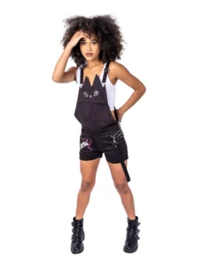 Cupcake Cult Broken Kitty Dungarees Ladies