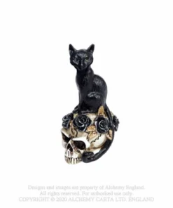 Alchemy Gothic Cat Skull: Miniature Ornaments Homeware