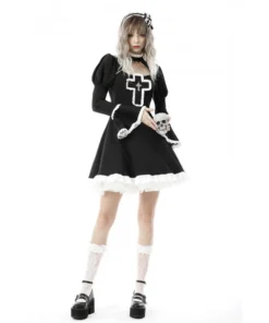 Ladies Dark In Love Crucifix Dress