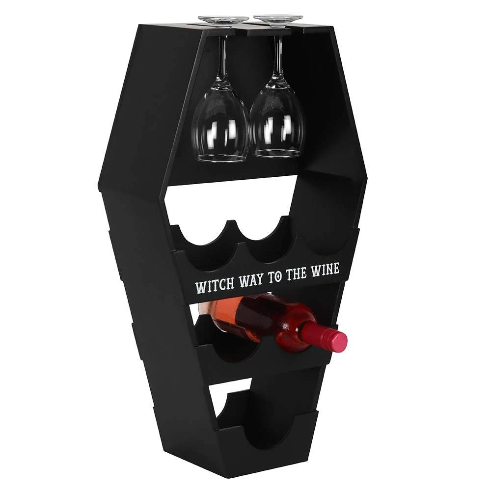 Gothic Gifts Witch Way To Wine Coffin Shelf - In Stock Now Homeware 4 Gothic Gifts Witch Way To Wine Coffin Shelf - In Stock Now Homeware