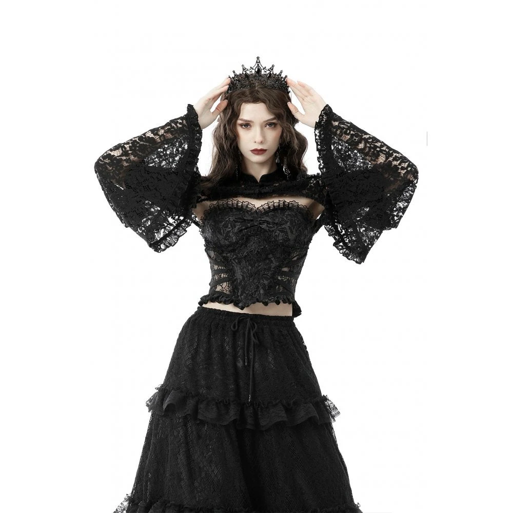 Ladies Dark In Love Esmeralda Lace Cape 9 Ladies Dark In Love Esmeralda Lace Cape