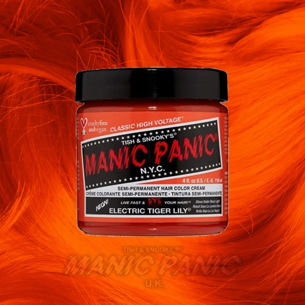 Manic Panic Classic Cream Hair Colour - Electric Tiger Lily Hair Dye 3 Manic Panic Classic Cream Hair Colour - Electric Tiger Lily Hair Dye