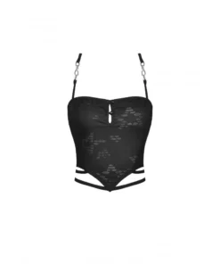 Dark In Love Black Star Halter Top Ladies