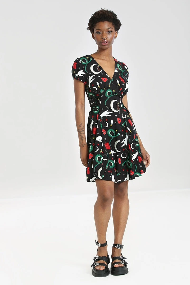 Hell Bunny Good Fortune Mini Dress Ladies 5 Hell Bunny Good Fortune Mini Dress Ladies