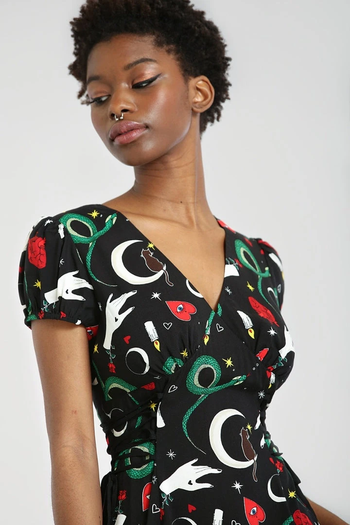 Hell Bunny Good Fortune Mini Dress Ladies 6 Hell Bunny Good Fortune Mini Dress Ladies