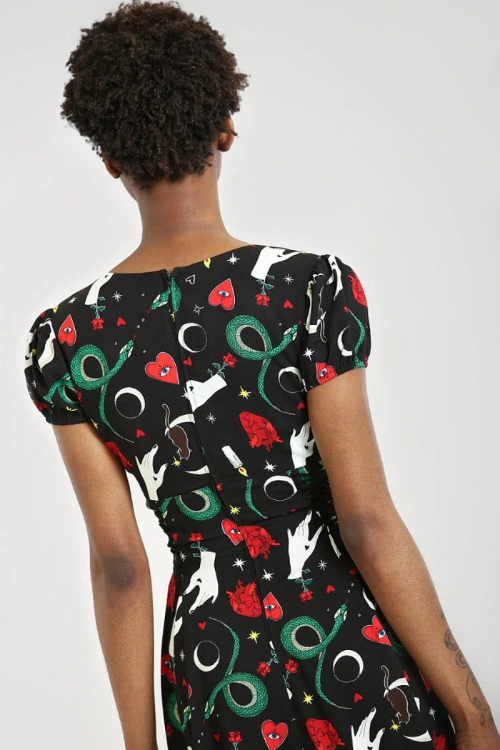 Hell Bunny Good Fortune Mini Dress Ladies 4 Hell Bunny Good Fortune Mini Dress Ladies