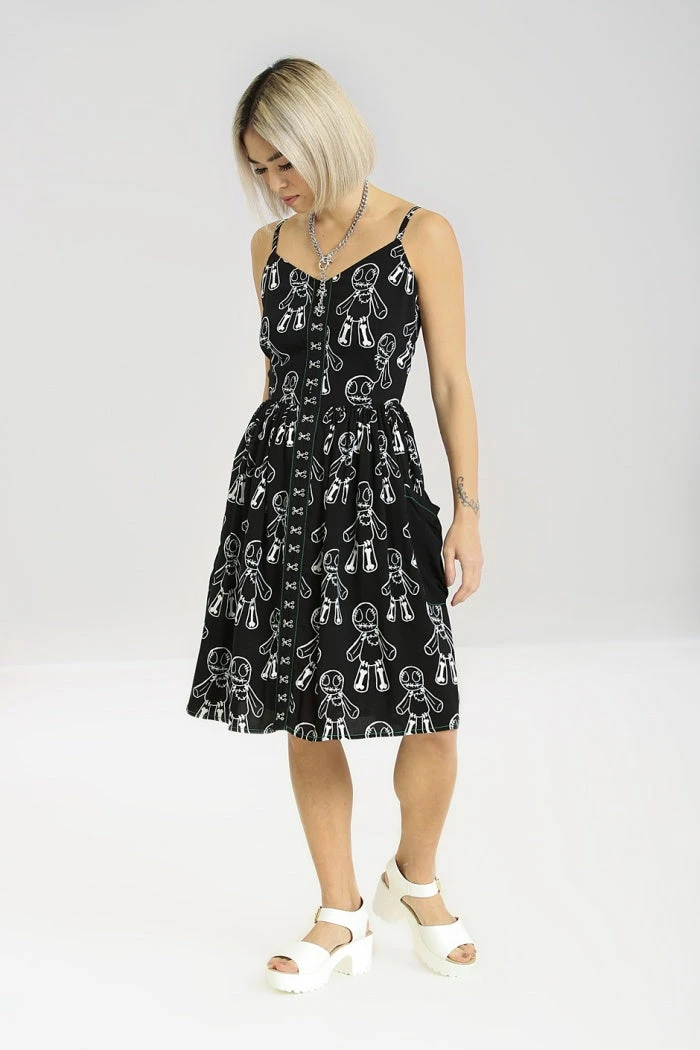 Hell Bunny Voodoo Mid Dress Ladies 5 Hell Bunny Voodoo Mid Dress Ladies