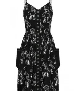 Hell Bunny Voodoo Mid Dress Ladies 20 Hell Bunny Voodoo Mid Dress Ladies