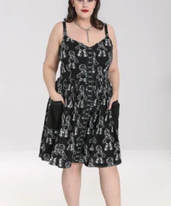 Hell Bunny Voodoo Mid Dress Ladies 24 Hell Bunny Voodoo Mid Dress Ladies