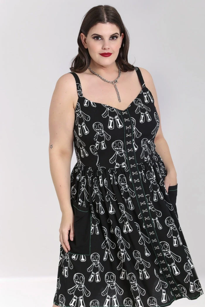 Hell Bunny Voodoo Mid Dress Ladies 15 Hell Bunny Voodoo Mid Dress Ladies