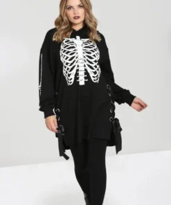 New Arrivals Hell Bunny Skeleton Hoodie Dress