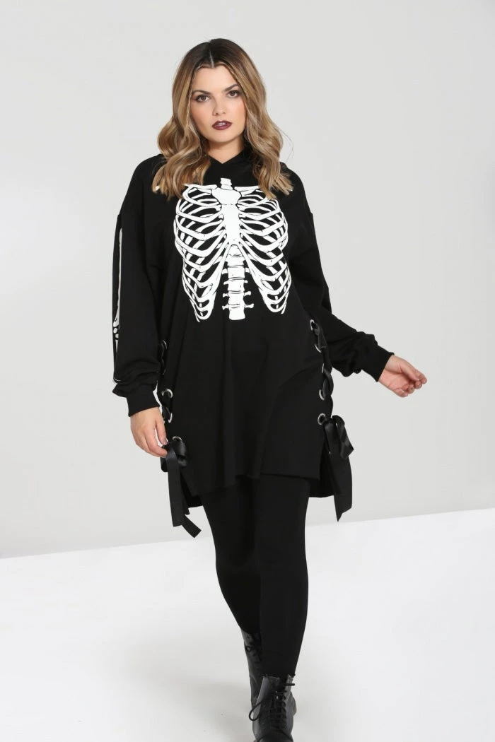 New Arrivals Hell Bunny Skeleton Hoodie Dress 3 New Arrivals Hell Bunny Skeleton Hoodie Dress