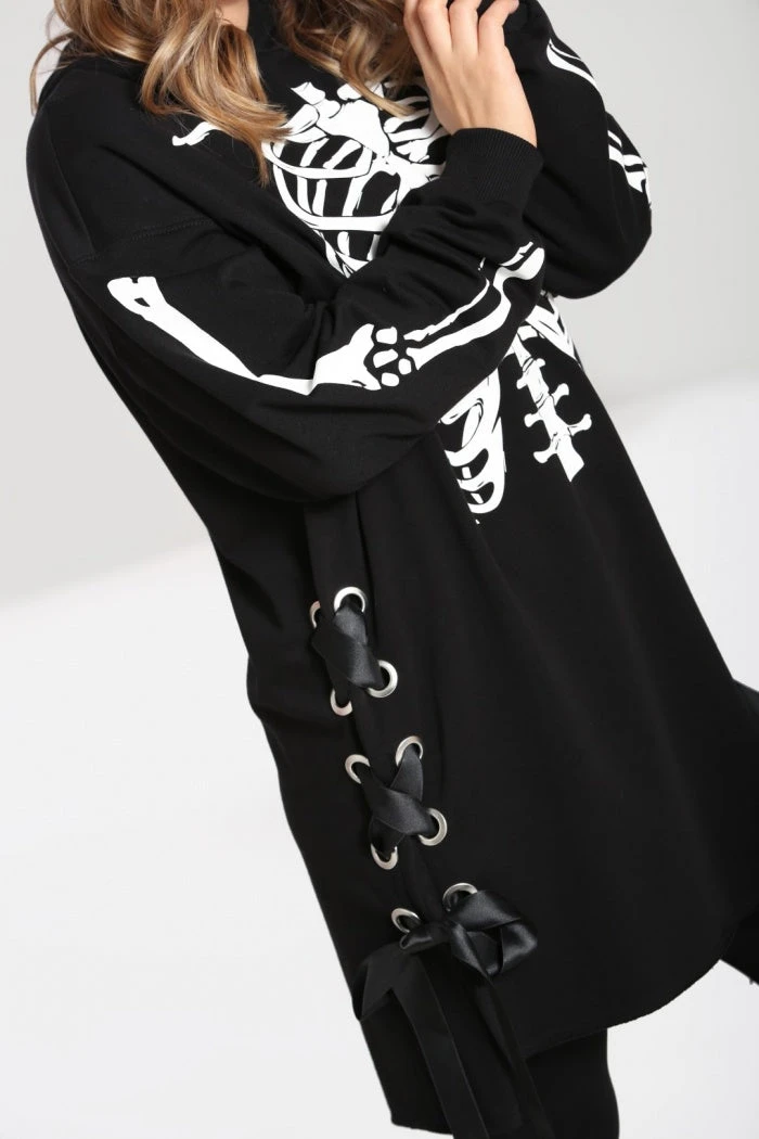New Arrivals Hell Bunny Skeleton Hoodie Dress 6 New Arrivals Hell Bunny Skeleton Hoodie Dress