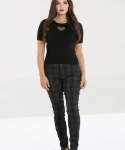 Hell Bunny Storm Skinny Trousers