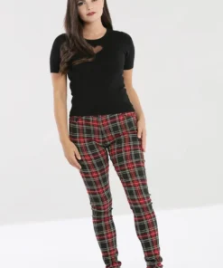 Ladies Hell Bunny Clash Skinny Trousers