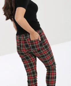 Ladies Hell Bunny Clash Skinny Trousers 10 Ladies Hell Bunny Clash Skinny Trousers