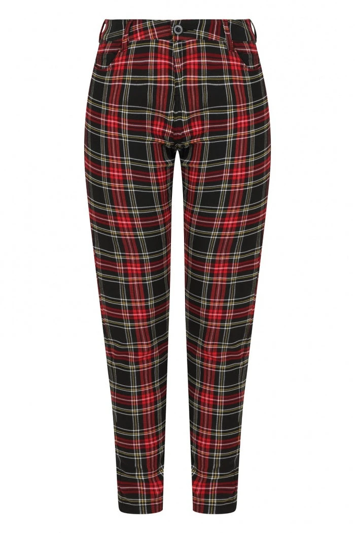 Ladies Hell Bunny Clash Skinny Trousers 6 Ladies Hell Bunny Clash Skinny Trousers