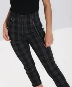 Ladies Hell Bunny Cobain Capris - Grey