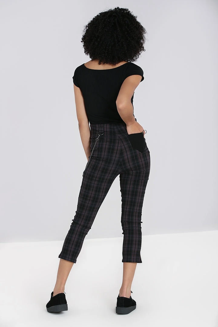 Ladies Hell Bunny Cobain Capris - Grey 5 Ladies Hell Bunny Cobain Capris - Grey