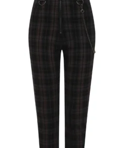 Ladies Hell Bunny Cobain Capris - Grey 14 Ladies Hell Bunny Cobain Capris - Grey