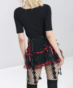 Hell Bunny Chain Mini Skirt Black / Red Ladies 13 Hell Bunny Chain Mini Skirt Black / Red Ladies