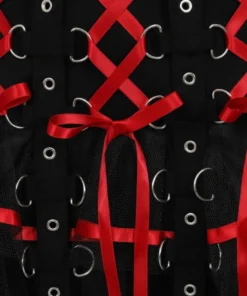 Hell Bunny Chain Mini Skirt Black / Red Ladies 16 Hell Bunny Chain Mini Skirt Black / Red Ladies