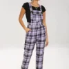 Ladies Hell Bunny Lavender Alicia Dungarees 1 Ladies Hell Bunny Lavender Alicia Dungarees