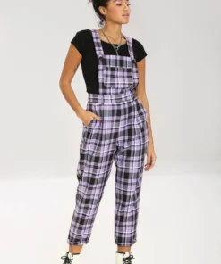 Ladies Hell Bunny Lavender Alicia Dungarees