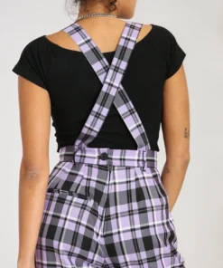 Ladies Hell Bunny Lavender Alicia Dungarees