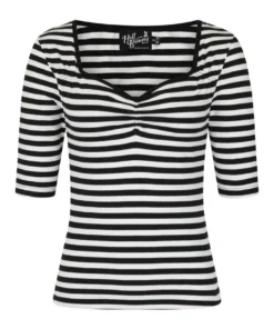 Hell Bunny Warlock Top - Black & White