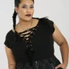 Hell Bunny Belladonna Top Ladies