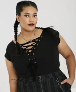 Hell Bunny Belladonna Top Ladies