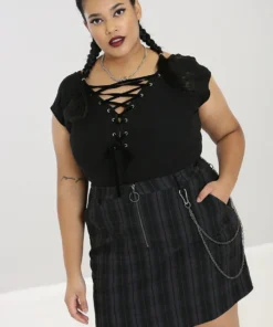 Hell Bunny Belladonna Top Ladies