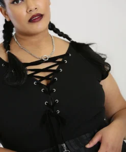 Hell Bunny Belladonna Top Ladies