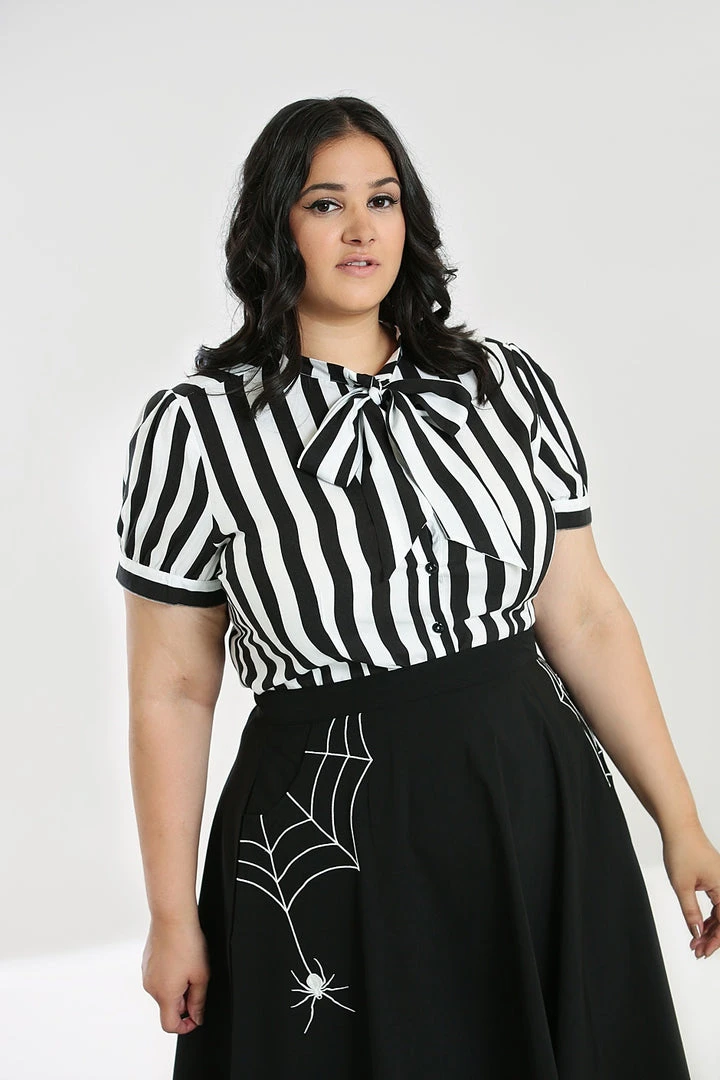 Ladies Hell Bunny Juno Blouse 8 Ladies Hell Bunny Juno Blouse