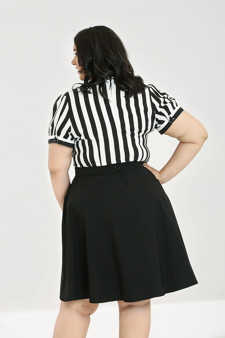 Ladies Hell Bunny Juno Blouse 10 Ladies Hell Bunny Juno Blouse