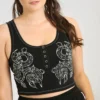 Hell Bunny Medusa Crop Top Ladies