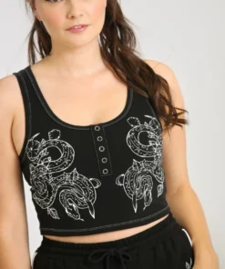 Hell Bunny Medusa Crop Top Ladies
