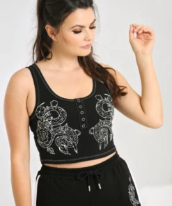 Hell Bunny Medusa Crop Top Ladies