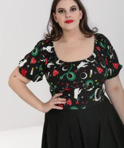 Hell Bunny Good Fortune Crop Top Ladies