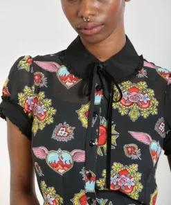 Ladies Hell Bunny Amias Blouse