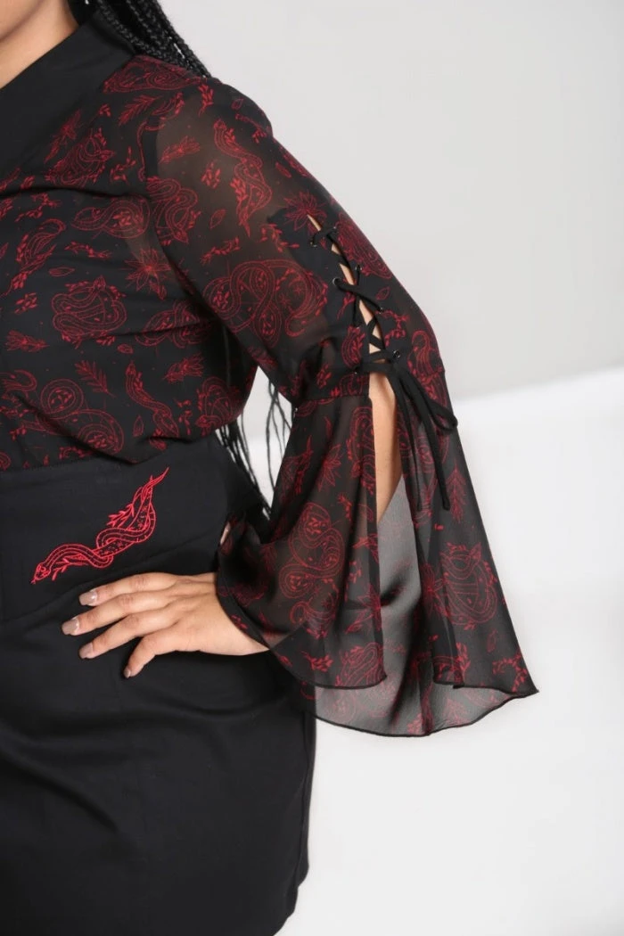 New Arrivals Hell Bunny Clarice Blouse 10 New Arrivals Hell Bunny Clarice Blouse