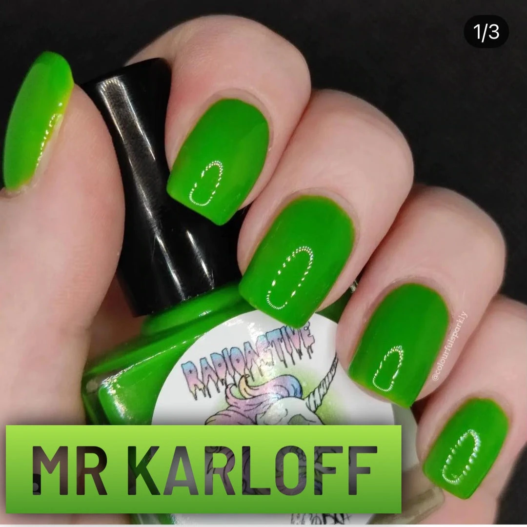 Radioactive Unicorn Mr Karloff Nail Polish Colour 3 Radioactive Unicorn Mr Karloff Nail Polish Colour