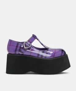 Koi Footwear Koi Moreno Plaid Platform Mary Janes