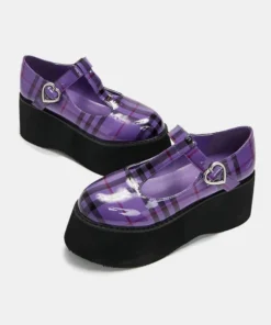 Koi Footwear Koi Moreno Plaid Platform Mary Janes