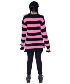 Ladies Heartless Oriana Jumper - Black & Pink