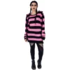 Ladies Heartless Oriana Jumper - Black & Pink 1 Ladies Heartless Oriana Jumper - Black & Pink