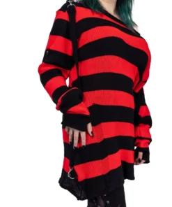 Heartless Oriana Jumper - Black & Red