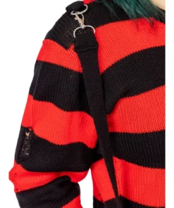 Heartless Oriana Jumper - Black & Red